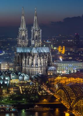 Cologne Cathedral at twilight