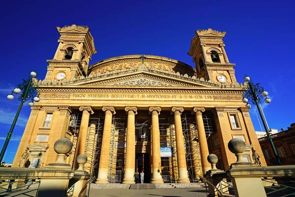 Mosta Church facade, Malta