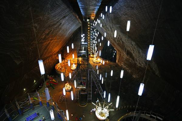 Salina Turda, futuristic underground site, Romania