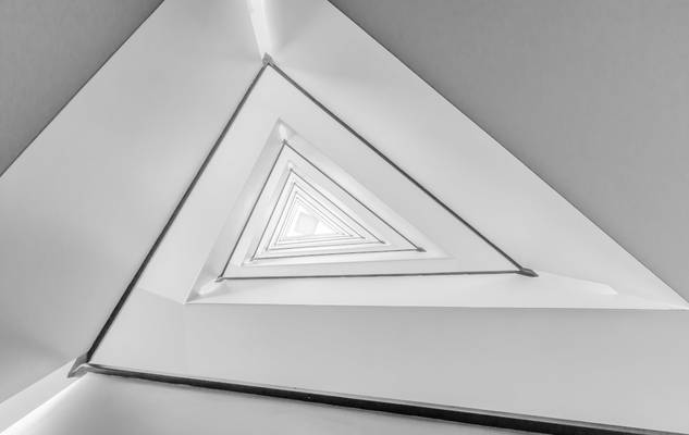 Triangular shape of a staircase
