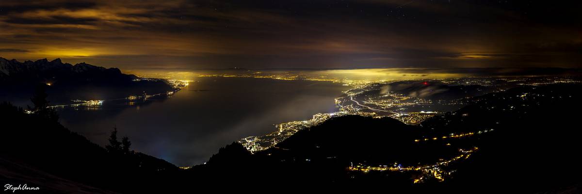 Riviera by night - Panorama