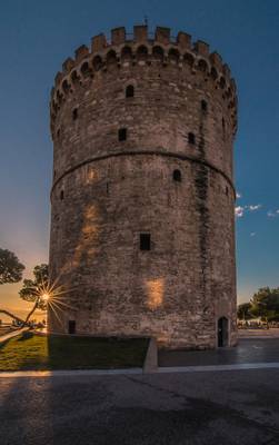 The white tower at sunset