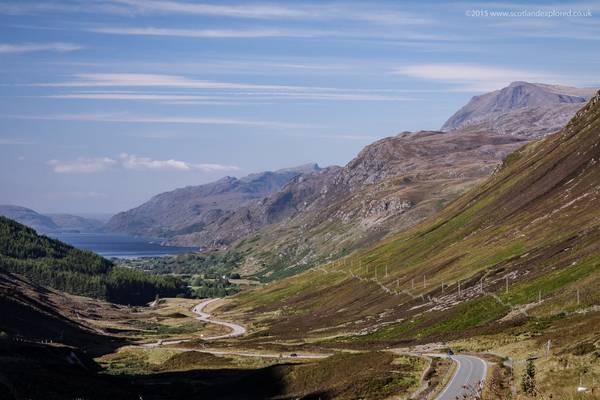 Staring down the A832 to Loch Maree