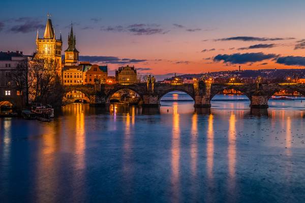 Prague at blue hour