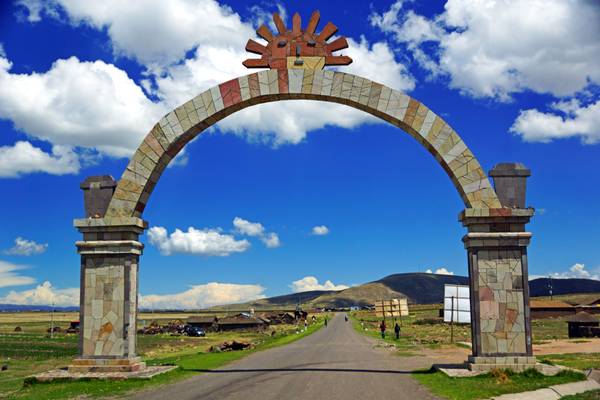 Gate to the village, Peru