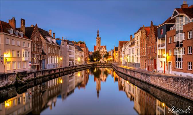 Dawn in Bruges, Belgium