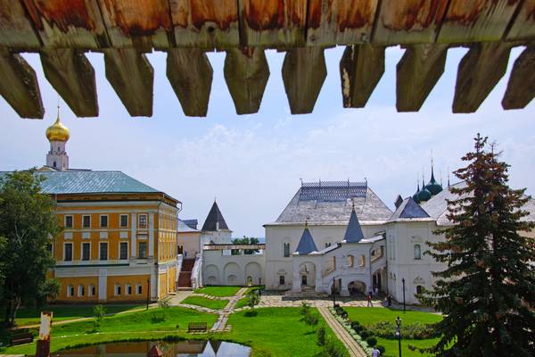 Inner courtyard from the wall, Rostov Kremlin