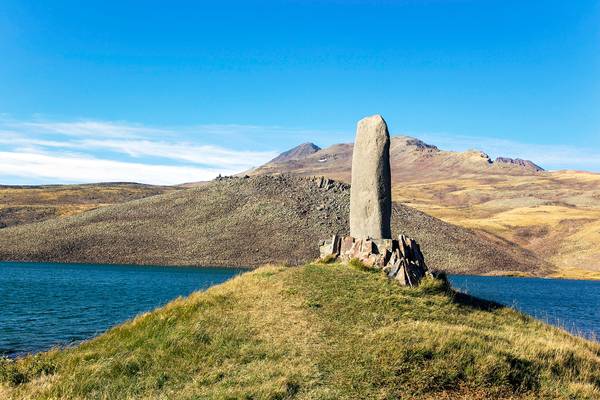 Lake Kari on the slope of Aragats mountain