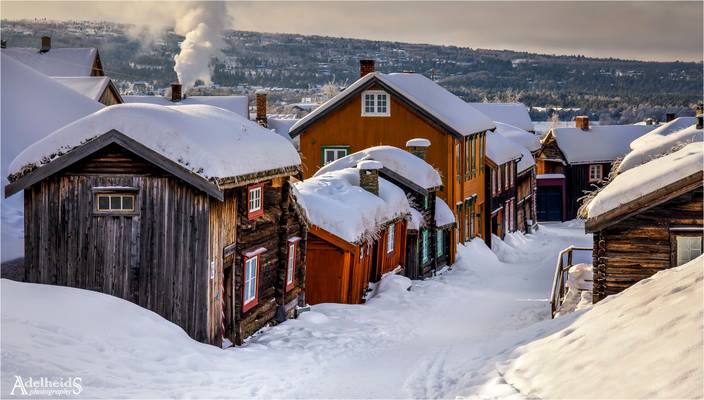Winter in the village, Røros, Norway