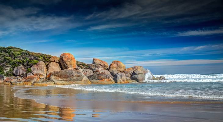 Rocks on Picnic Beach Wilson's Promontory