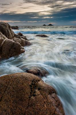 Dusk at Porth Nanven / Cot Valley Beach #6, St Just, Cornwall, South West England