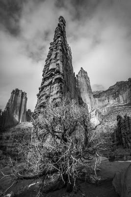 Tombstones against the sky