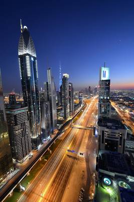 Sheikh Zayed Road Sunset