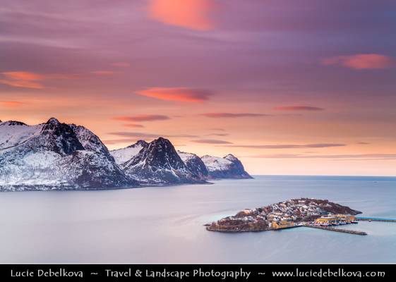 Norway - North of the Arctic Circle - Troms county - Senja - Norway’s second biggest island at Sunset