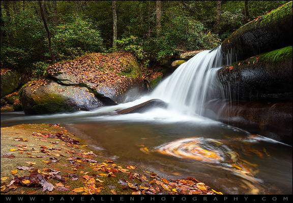 North Carolina Blue Ridge Waterfall - Stillness and Movement