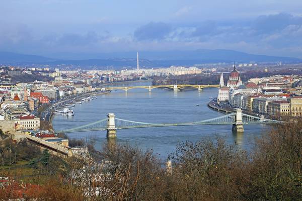 Bridges of Budapest from Gellért Hill