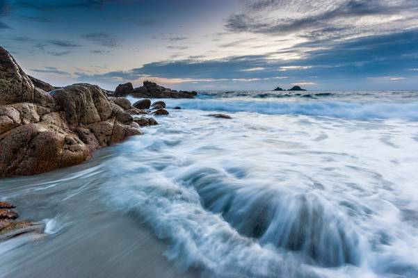 Dusk at Porth Nanven / Cot Valley Beach #6, St Just, Cornwall, South West England