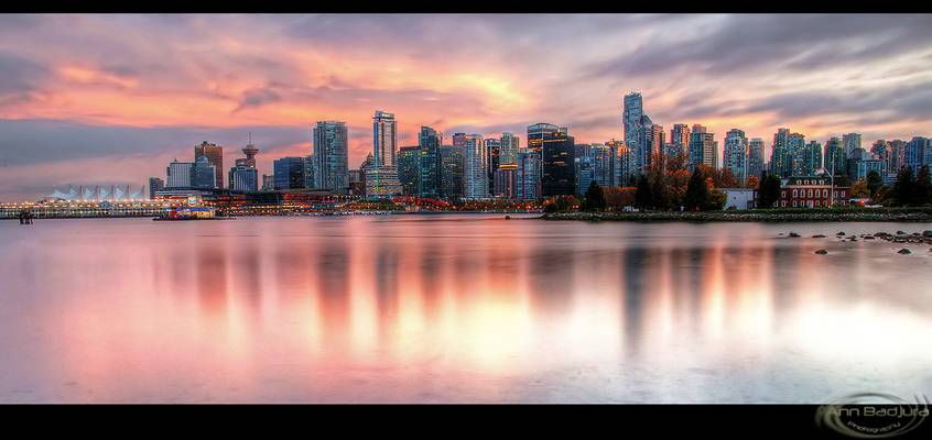 Vancouver at sunset, BC, Canada