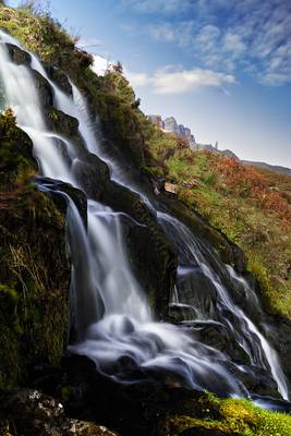Bride's Veil Falls and the Old Man of Storr