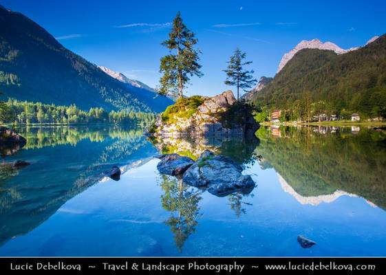 Germany - Bavaria - Berchtesgaden National Park - Hintersee lake at early morning light