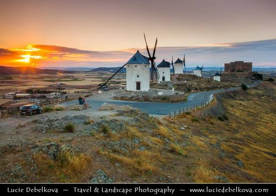 Spain - Castile-La Mancha - Toledo Province - Consuegra - Famous Iconic Spanish Windmills