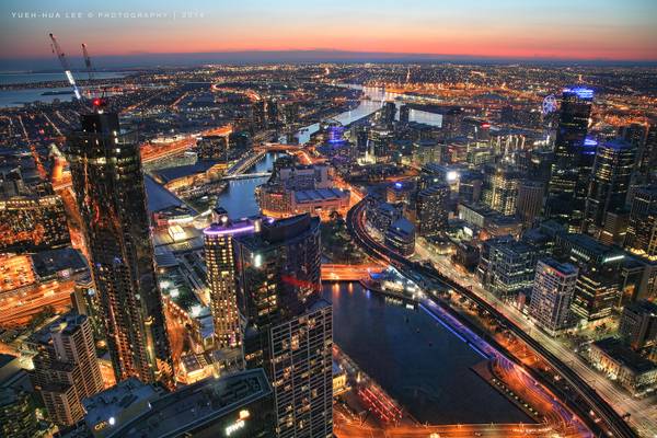 Melbourne City at Sunset, Australia
