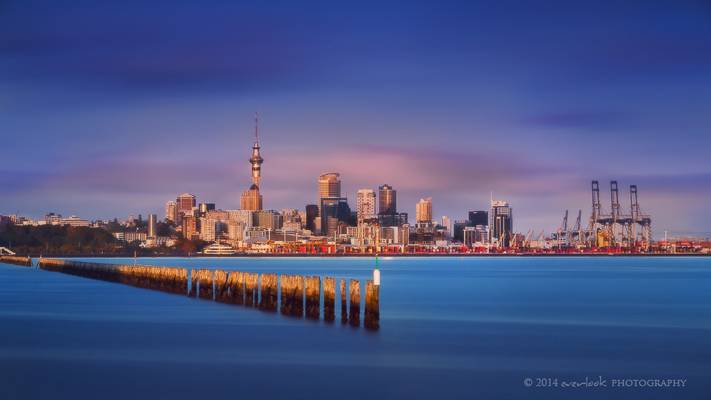 Auckland from Okahu Bay jetty