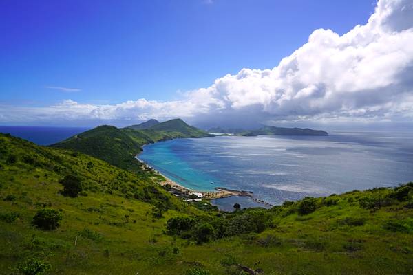 South Friars Bay from Timothy Hill, St Kitts
