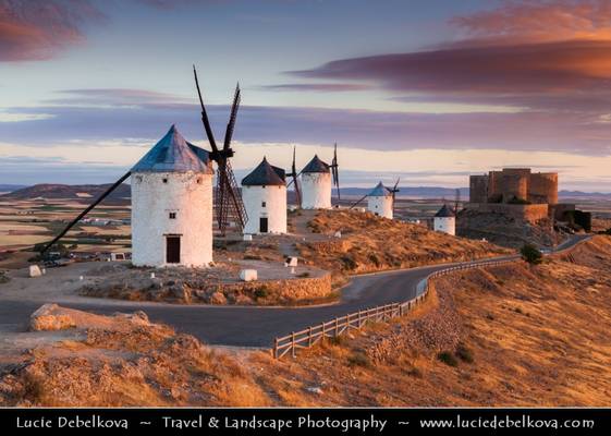 Spain - Castile-La Mancha - Toledo Province - Consuegra - Famous Iconic Spanish Windmills