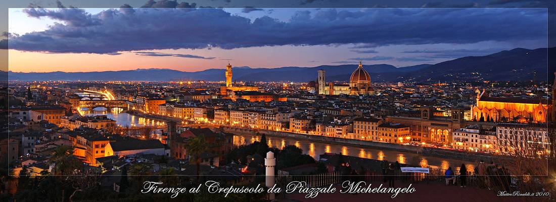 Firenze al crepuscolo da Piazzale Michelangelo