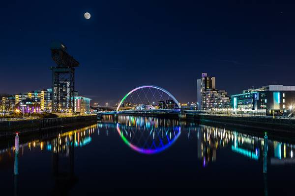 Moon over the Clyde Arc