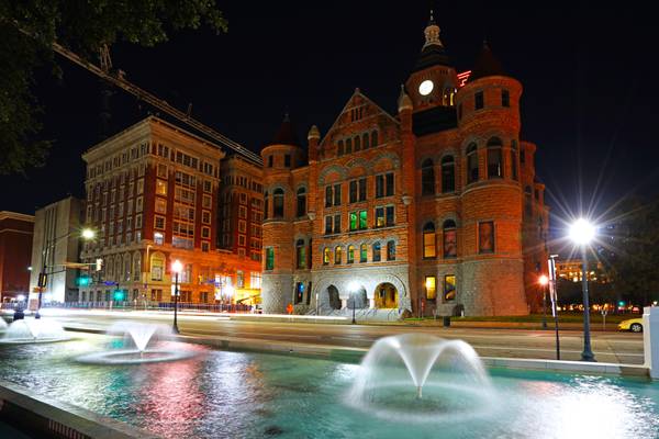 Dallas by night. Old Red Museum