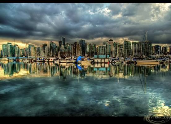 Downtown Vancouver reflections, BC, Canada