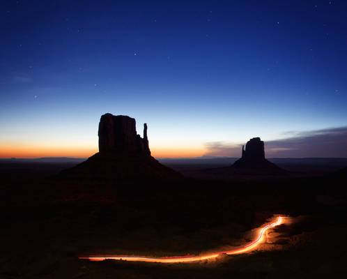 Monument Valley Mittens pre-dawn