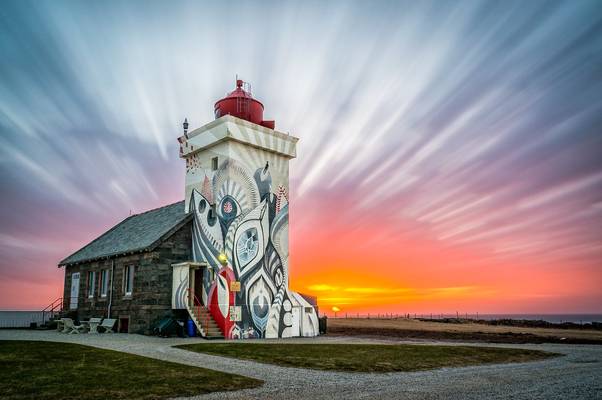 Sunset at Obrestad Lighthouse