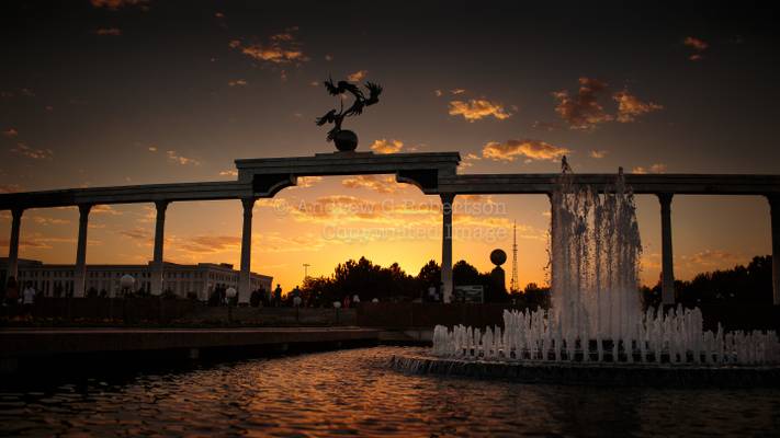 Sunset over Tashkent