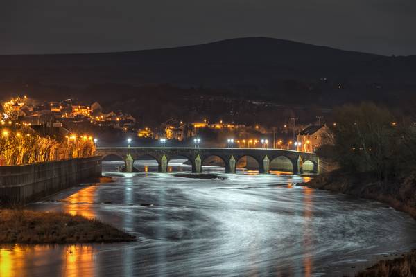 Strabane Bridge & River Mourne by Moonlight