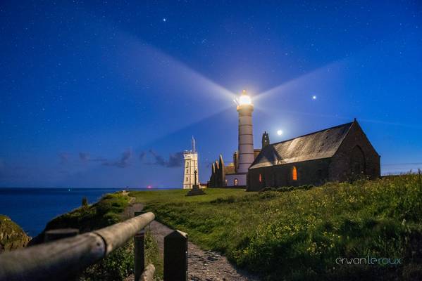 Pointe St Mathieu by night