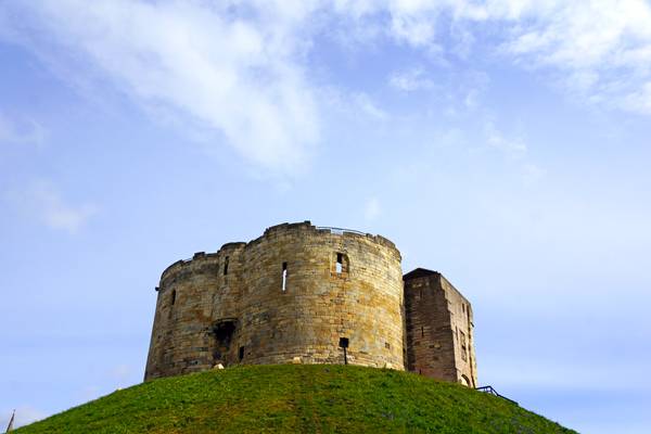 Beautiful blue sky over Clifford's Tower