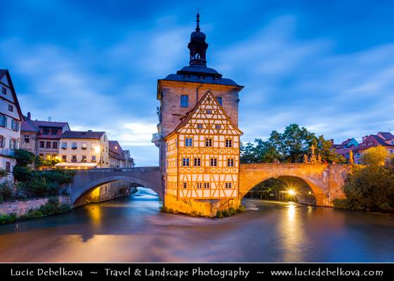 Germany - Bavaria - Bamberg at Dusk - Twilight - Blue Hour - Night