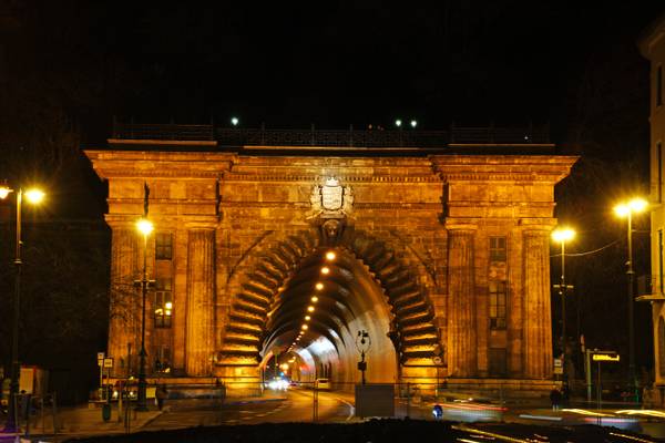 Budapest by night. Adam Clark Tunnel