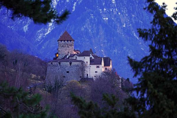 Vaduz Castle at twilight, Liechtenstein