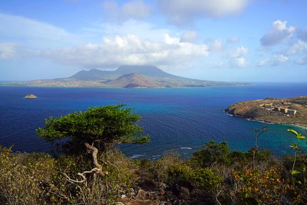 Mosquito Bay from above, St Kitts & Nevis