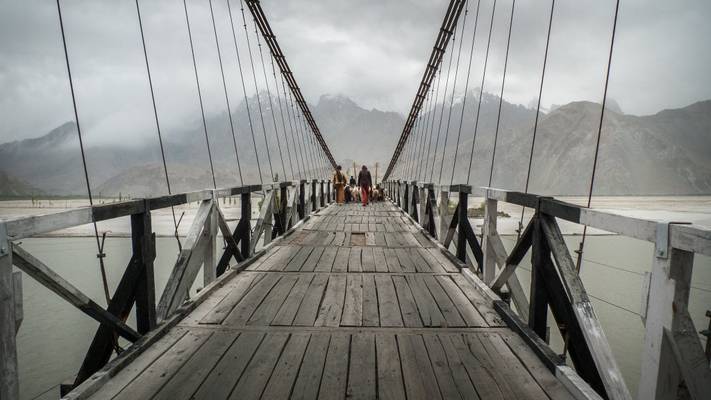 Bridge in central Karakorum (Pakistán)