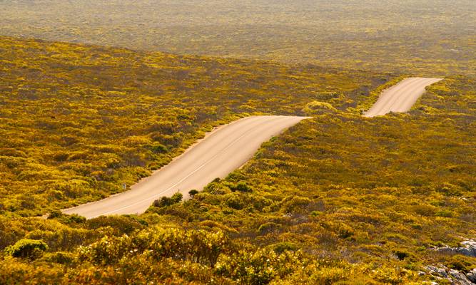 Road to remarkable rocks lookout, Flinders chase national park, Kangaroo Island, South Australia