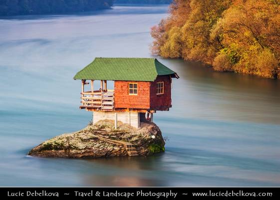 Serbia - Tara National Park - Bajina Basta - Lonely house perched on a rock