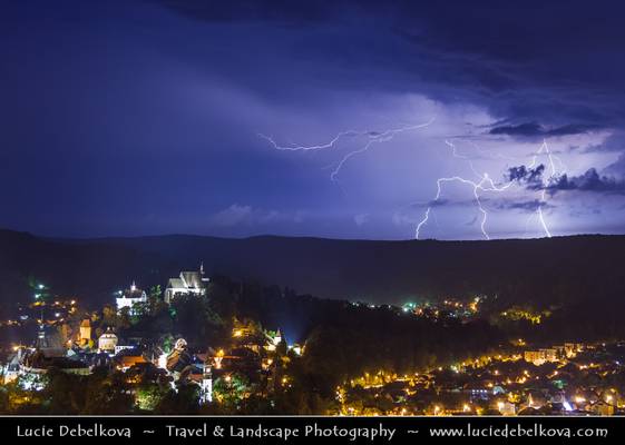 Romania - Transylvania - Sighișoara - UNESCO World Heritage Site during heavy storm