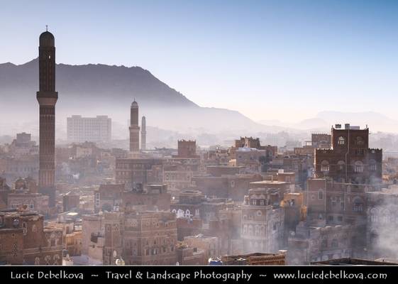 Yemen - Sana'a - Morning mist over the old town