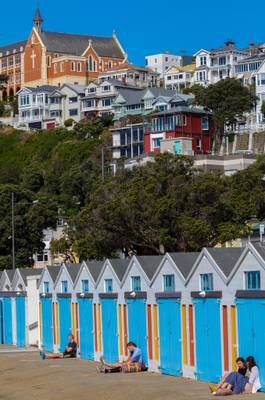 Oriental Bay Boat Houses and Saint Gerard's Church and Monastery