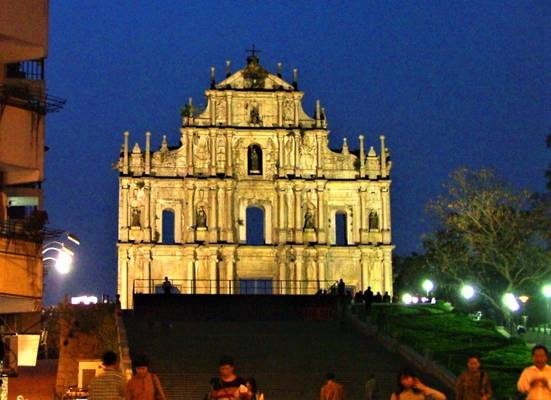 The ruinous St.Paul portugiese baroque church  Macau
